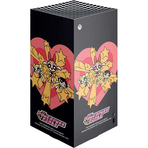 Cartoon Network Powerpuff Girls Gold Stars XBox Series X Digital Edition Console Skin